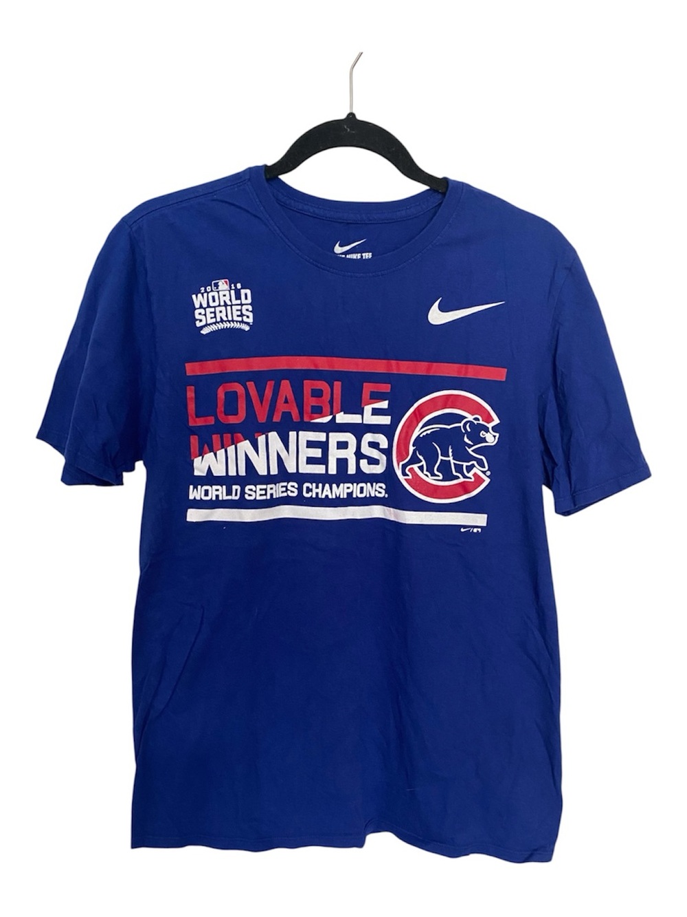 Nike Women's Blue 'Lovable Winners' Cubs 2016 World Series Tee